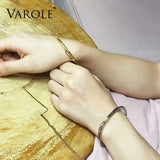 Minimalist Line Chain Cuff Bracelets for Women