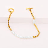 Natural Pearls Chain Bracelet Women Bangle Jewelry Party Gift