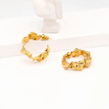 Textured Strip Hoop Earrings for Women - Big Circle Hoops Jewelry