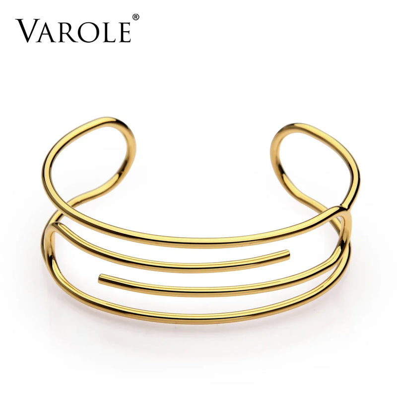 Paperclip Cuff Bracelet Manchette Armband Bangle For Women