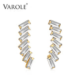 Crystal Ear Cuff Clip Drop Earrings Cubic Jewelry Women Statement Gift
