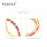 Colorful Crystal Ring Love Finger Rings Wedding Jewelry