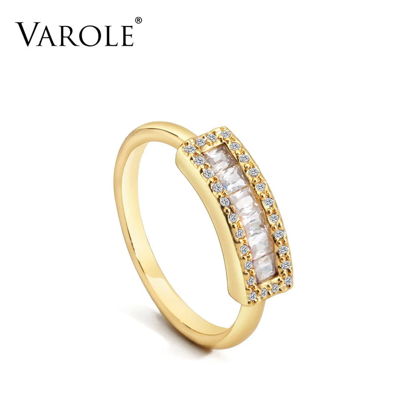 Colorful Crystal Ring Love Finger Rings Wedding Jewelry