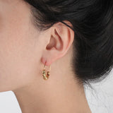 Irregular Texture Circle Hoop Earrings for Women