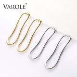 Smooth Lines Drop Round Earrings 100% Copper High Plated Gift