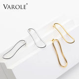 Smooth Lines Drop Round Earrings 100% Copper High Plated Gift