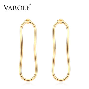 Smooth Lines Drop Round Earrings 100% Copper High Plated Gift