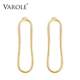Smooth Lines Drop Round Earrings 100% Copper High Plated Gift