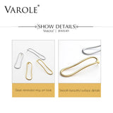 Smooth Lines Drop Round Earrings 100% Copper High Plated Gift