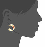 Enamel Hoop Earrings for Women Stud Jewelry