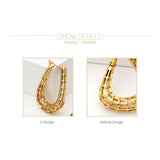 Twisted Hollow Hoop Earrings Women Piercing Jewelry Gift