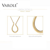 Water Drop Curve Chain Choker Necklace Pendant Jewelry Collares