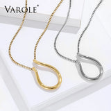 Water Drop Curve Chain Choker Necklace Pendant Jewelry Collares