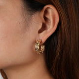 Weave Texture Hoop Earrings For Women Circle Hoops Earring Jewelry