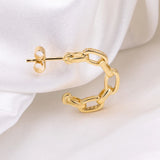 925 Silver Pav? Style Link Earrings