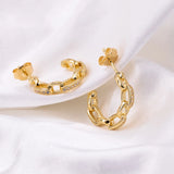 925 Silver Pav? Style Link Earrings
