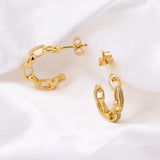 925 Silver Pav? Style Link Earrings
