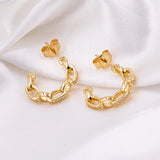 925 Silver Pav? Style Link Earrings