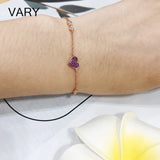 925 Sterling Silver Hot Purple Love Bracelet 18K