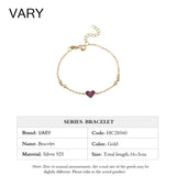 925 Sterling Silver Hot Purple Love Bracelet 18K