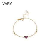 925 Sterling Silver Hot Purple Love Bracelet 18K