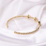 Adjustable Sterling Silver S925 Ladies Bracelet with Five-Pointed Star Design