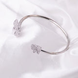 925 Sterling Silver Butterfly Bracelet Adjustable Size Jewelry