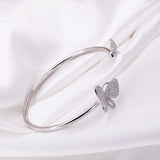 925 Sterling Silver Butterfly Bracelet Adjustable Size Jewelry