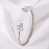 925 Sterling Silver Butterfly Bracelet Adjustable Size Jewelry