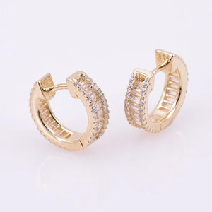 925 Sterling Silver Zircon Earrings for Party Wedding