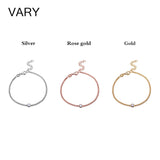 Adjustable 925 Sterling Silver Bracelet with Zircon - 18K Gold Plated