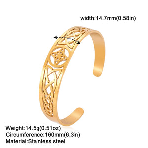 Celtic Knot Bracelet Ladies Stainless Steel Witchcraft Amulet Jewelry