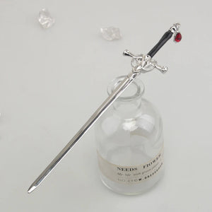 Punk Ruby Pendant Hairpin for Women