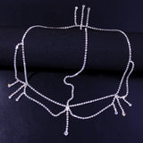 Bohemian Rhinestone Head Chain Forehead Jewelry Bride Crystal Tassel Headdress