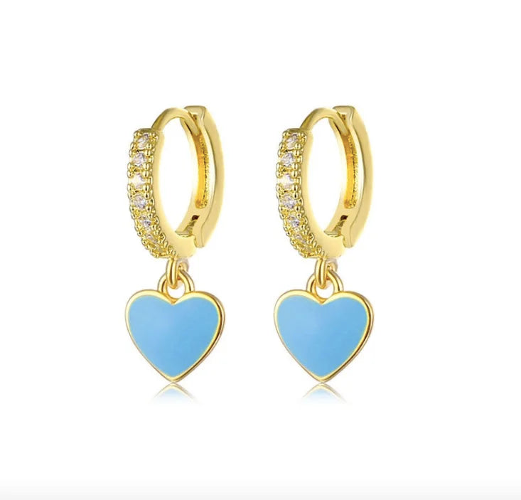 Bohemia Tassel Peach Heart Dangle Earrings for Women