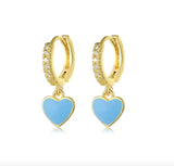 Bohemia Tassel Peach Heart Dangle Earrings for Women