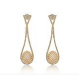 VE1 Silver Round Circle Women Earrings Colorful Cubic Zircon CZ