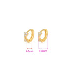 925 Silver Hoop Earrings with Diamond Bow