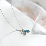 925 Silver Necklace for Women Girl Sea Whale Mermaid Tail