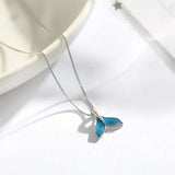 925 Silver Necklace for Women Girl Sea Whale Mermaid Tail