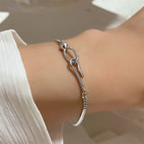 925 Stamp Silver Bracelet for Women Girl Korea Lucky Jewelry