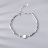 925 Stamp Silver Bracelet for Women - Shell Birthday Gift Jewelry