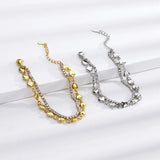 925 Silver Double Layer Heart Bracelet Zircon Jewelry