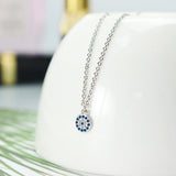 925 Stamp Silver Eyes Pendant Necklace Women Jewelry