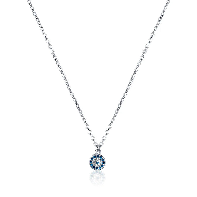925 Stamp Silver Eyes Pendant Necklace Women Jewelry