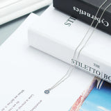 925 Stamp Silver Eyes Pendant Necklace Women Jewelry