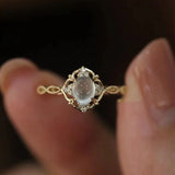 925 Silver Opal Ring for Women Braided Hollow Jewelry Gift