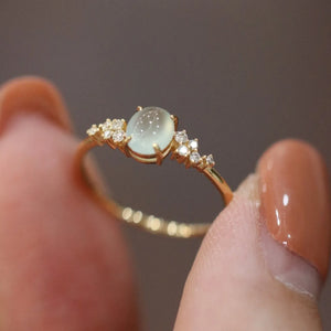 925 Silver Opal Ring for Women Braided Hollow Jewelry Gift