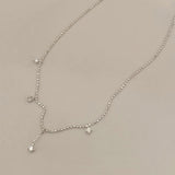 925 Silver Zircon Star Necklace for Women - Light Simplicity Jewelry