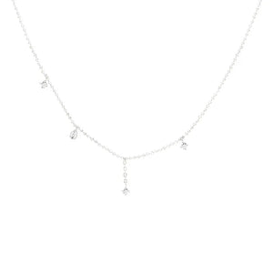 925 Silver Zircon Star Necklace for Women - Light Simplicity Jewelry